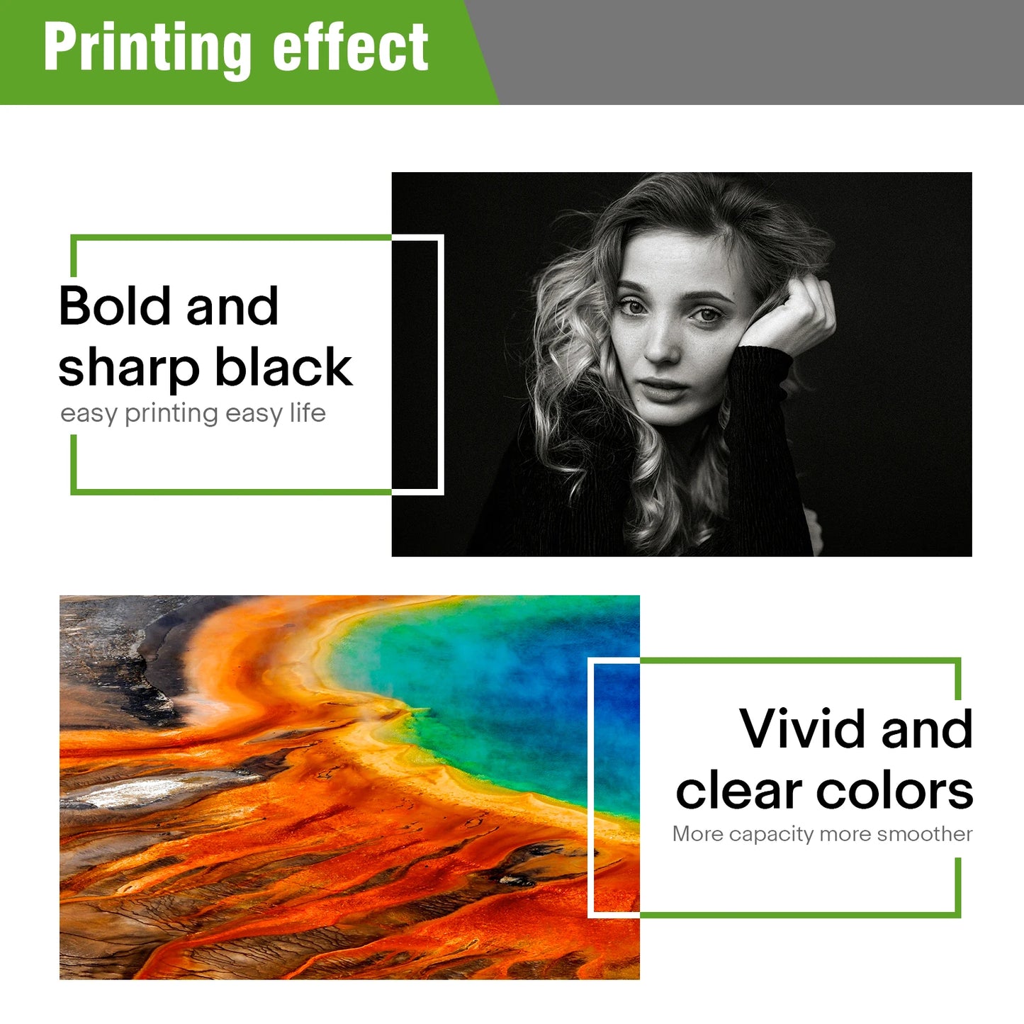 Black and Tri-color Ink Cartridge for HP Printers
