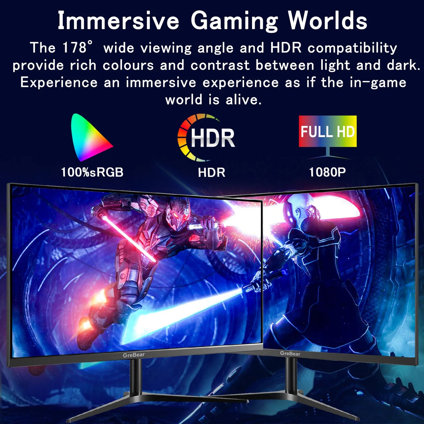 GreBear 165/144Hz 24 Inch Gaming Monitor