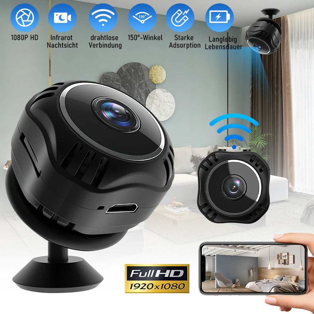 Mini Camera WiFi HD 1080P IP with Night Vision