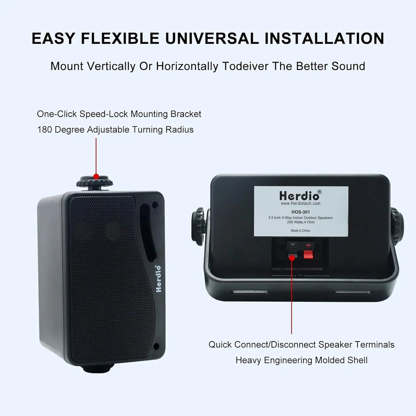 Herdio 3.5'' Passive Outdoor Speakers
