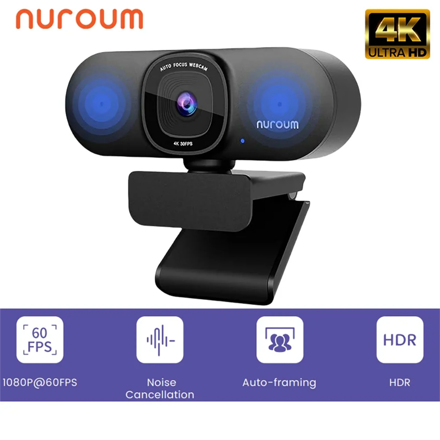NUROUM V32AF 4k PC Webcam