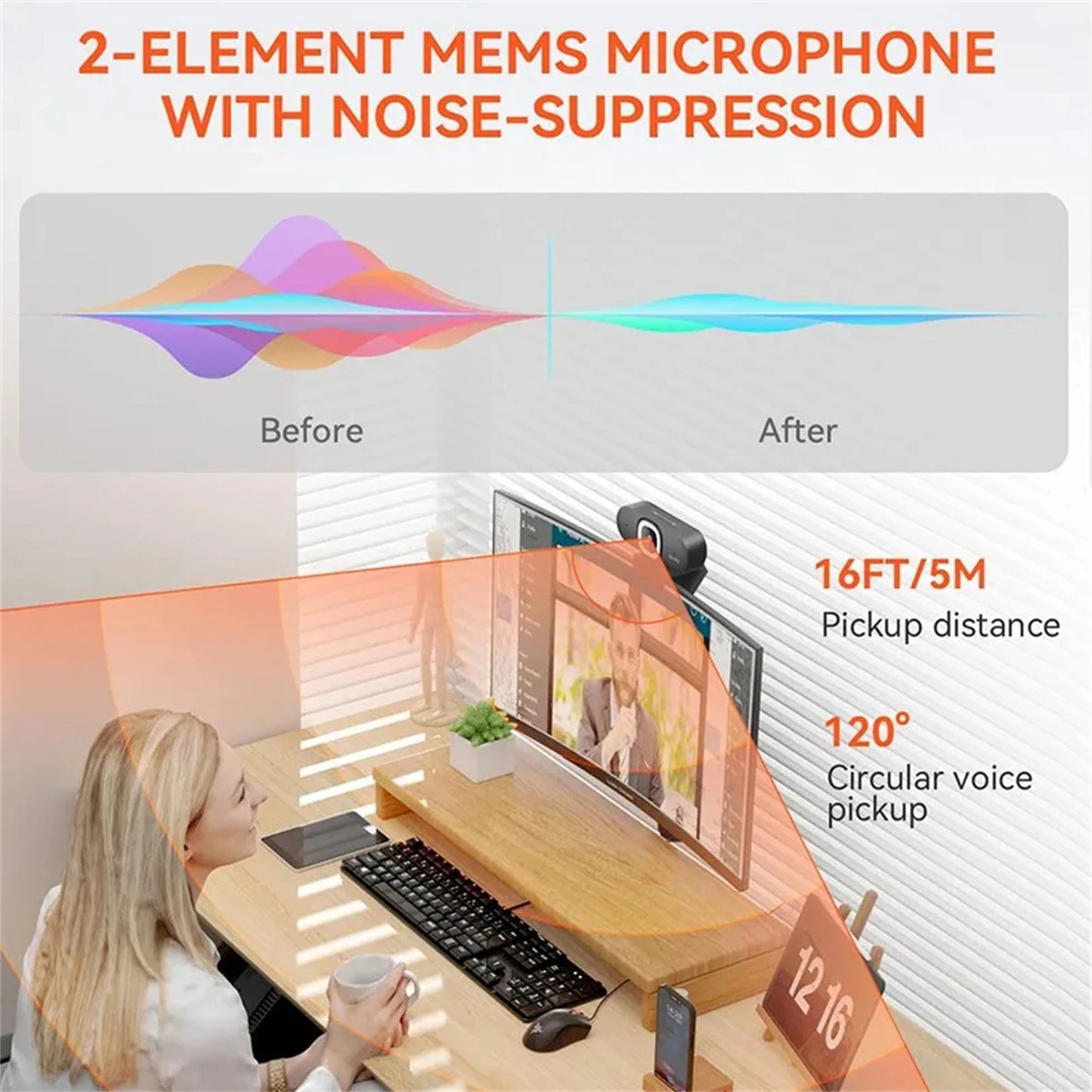 NUROUM V32AF 4k PC Webcam