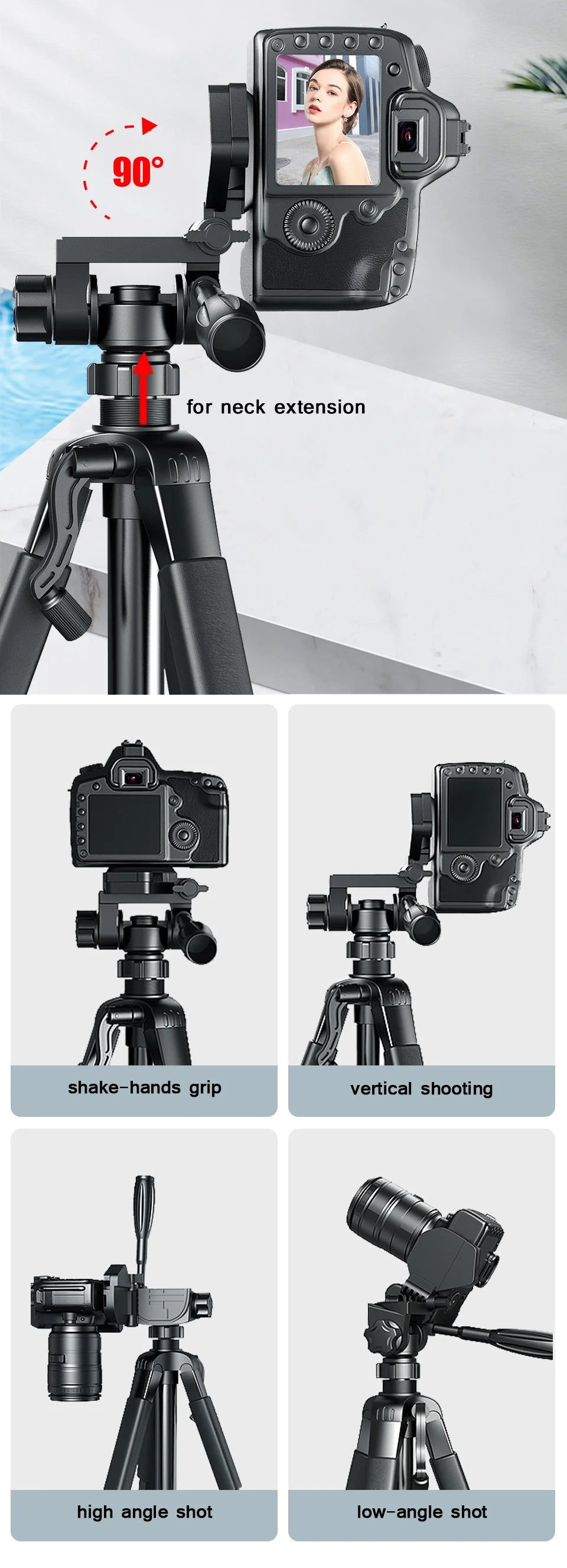 BTFOOR Travel 55" Camera Tripod
