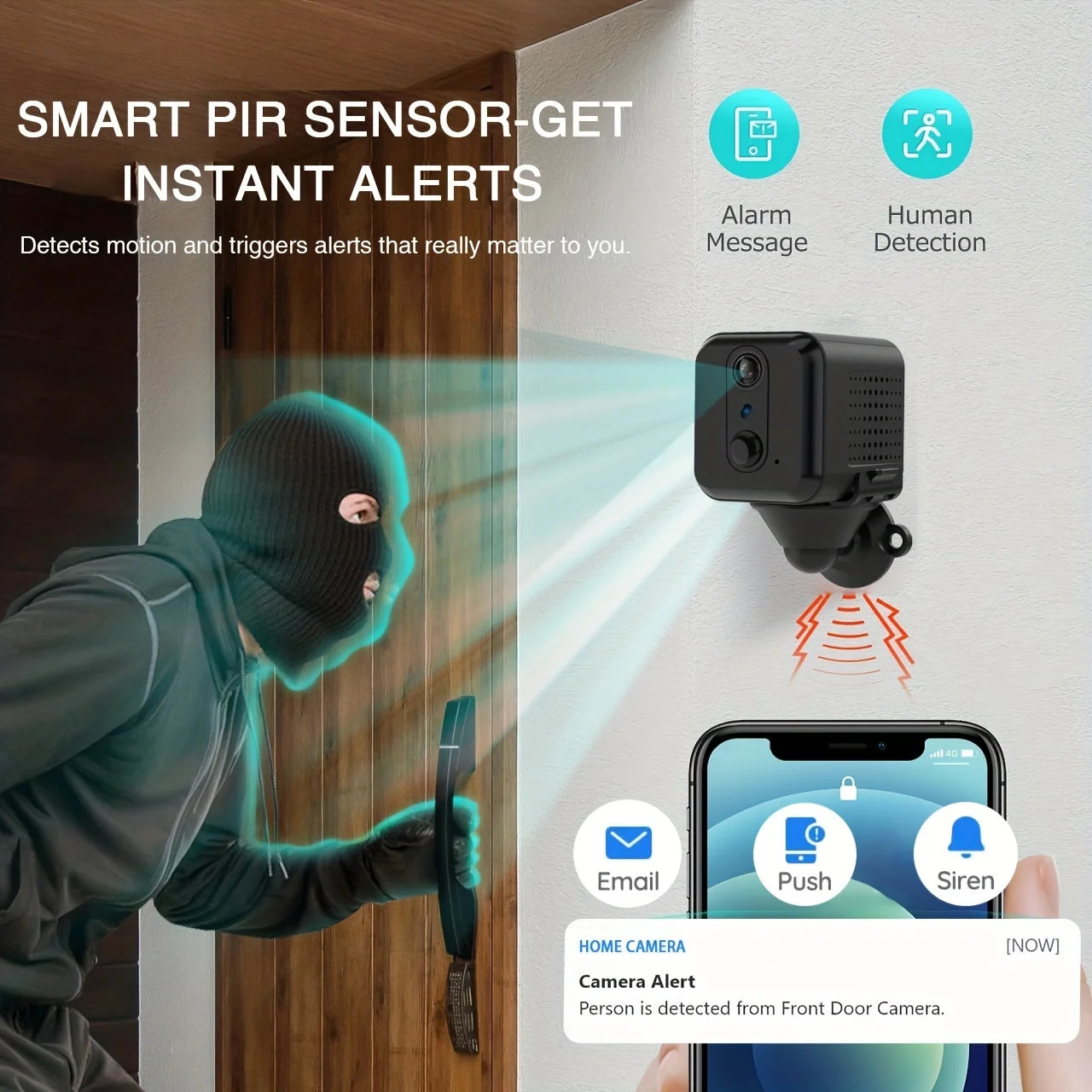 3MP HD video Wifi Camera, Mini Nanny Cam