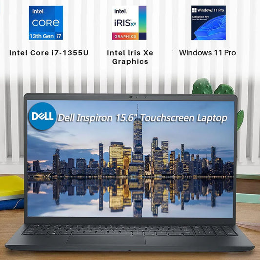 Dell Inspiron 15.6" Touchscreen Laptop, Intel 13th Gen i7-1355U, Up to 64GB RAM