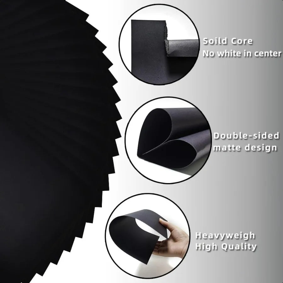30 Sheets Black Heavyweight Printer Paper