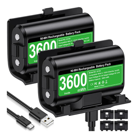 BEBONCOOL 2x3600 mWh Rechargeable Battery For XBOX One S/X Elite Xbox Series S / X