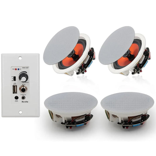 Herdio 6.5 Inch Wall/Ceiling Speakers with Bluetooth