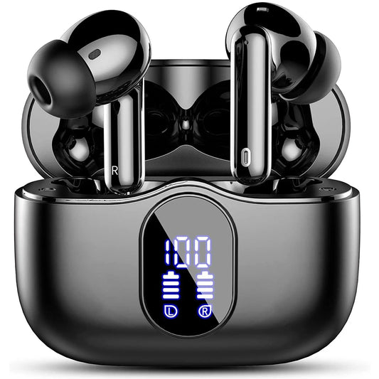 Wireless Earbuds with Bluetooth 5.3, LED Display Included.