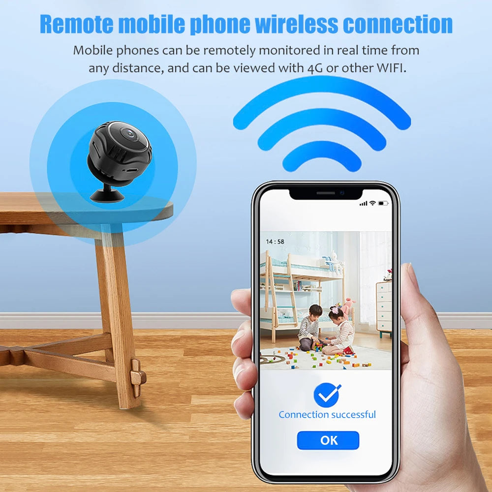 Mini Camera WiFi HD 1080P IP with Night Vision
