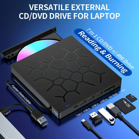 7 IN 1 USB 3.0 Portable External Disk Drive