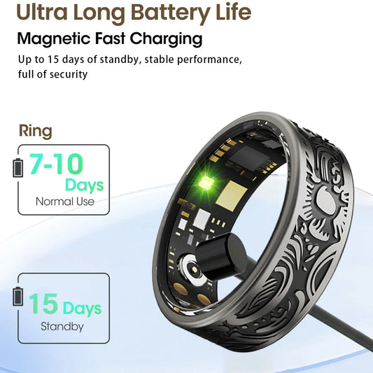 Smart Vintage Health Monitor Ring