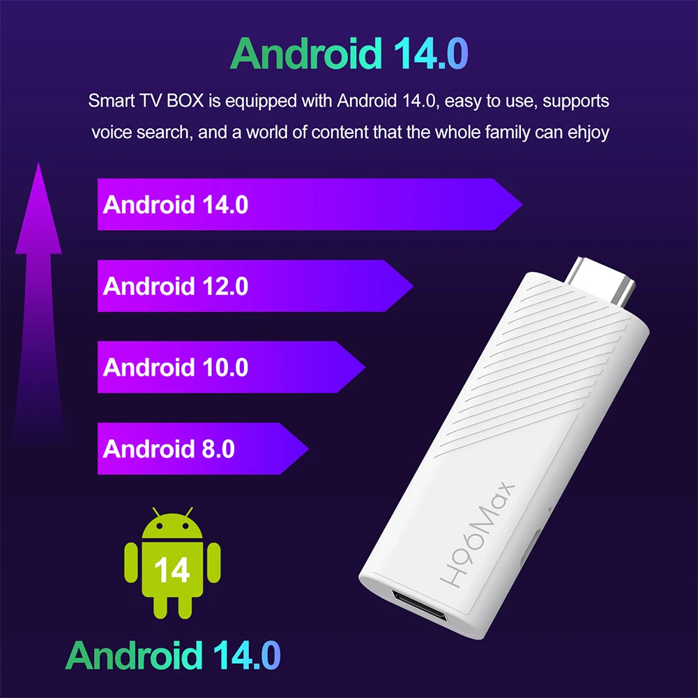 Android 14.0 TV Stick 4K Smart TV Box WIFI BT5.0