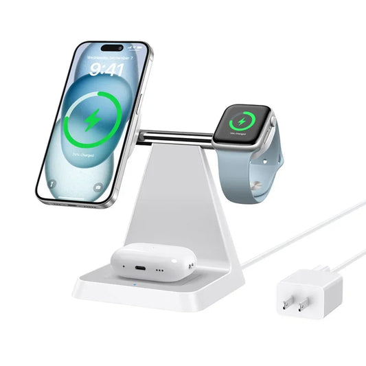 3-in-1 Magnetic Safe Charging Station for Various Apple Devices