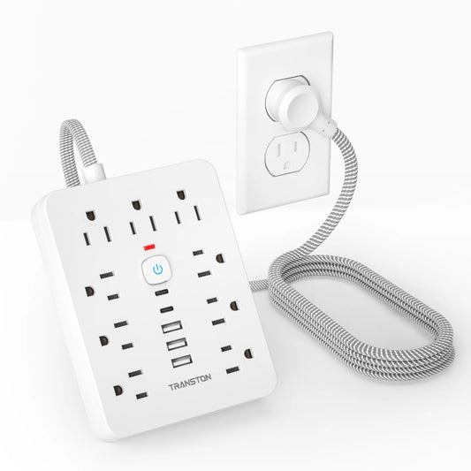 Power Strip Surge Protector with 9 Ac Outlets, 3 USB & 2 Type-C, 5ft Cable