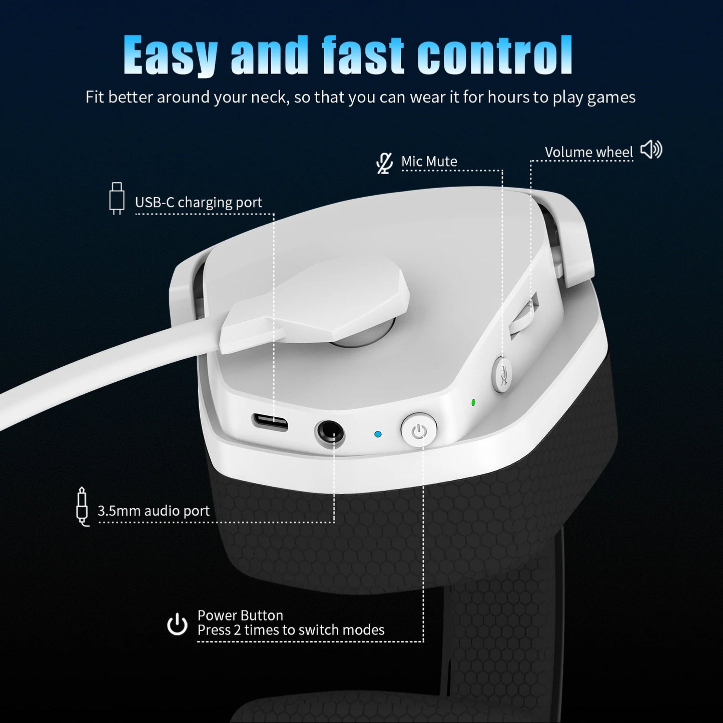 NUBWO G06 2.4G Dual Wireless Gaming Gaming Headphones with Bluetooth