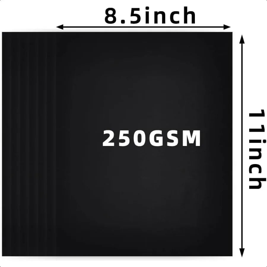 30 Sheets Black Heavyweight Printer Paper