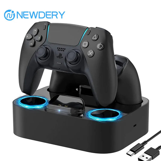 NEWDERY PS5 Dual Controller Charger Station for Playstation 5