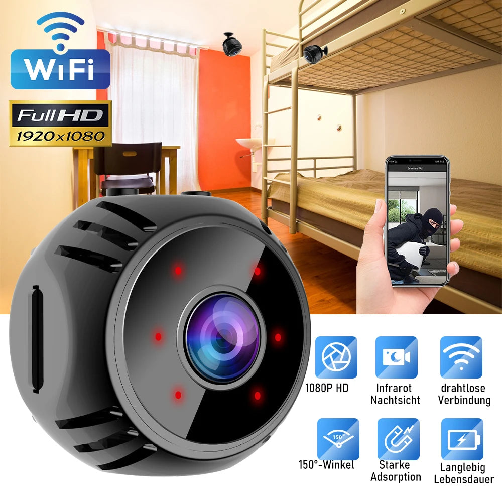 Mini Camera WiFi HD 1080P IP with Night Vision