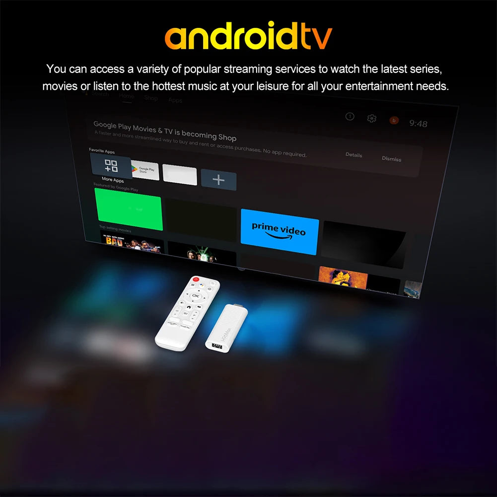 Android 14.0 TV Stick 4K Smart TV Box WIFI BT5.0