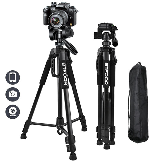 BTFOOR Travel 55" Camera Tripod