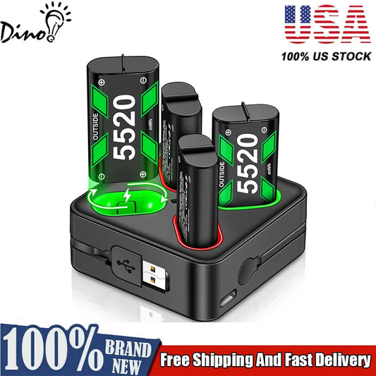 DinoFire Xbox One Controller Battery Charger Station for Xbox One S/X/Elite