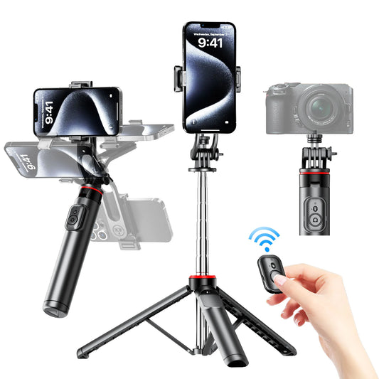 C13C13d Portable Selfie Stick with Bluetooth Remote