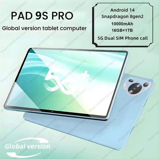 Pad 9S Pro Tablet 10.1inch Android 13 Snapdragon 8gen2