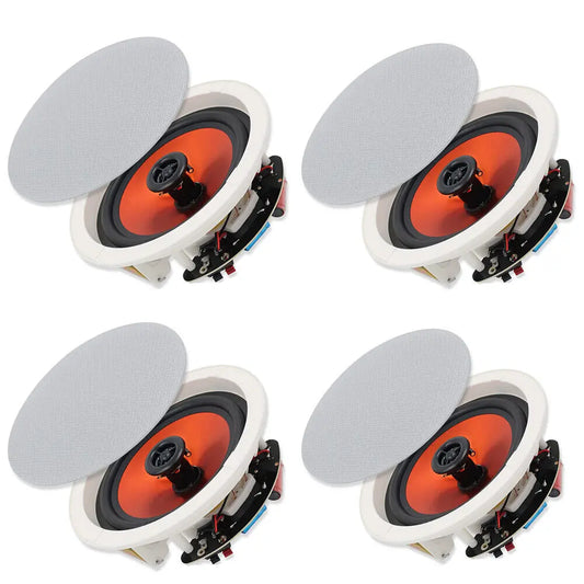 Herdio 4PCS In Ceiling Flush Mount Passive Wired Speakers