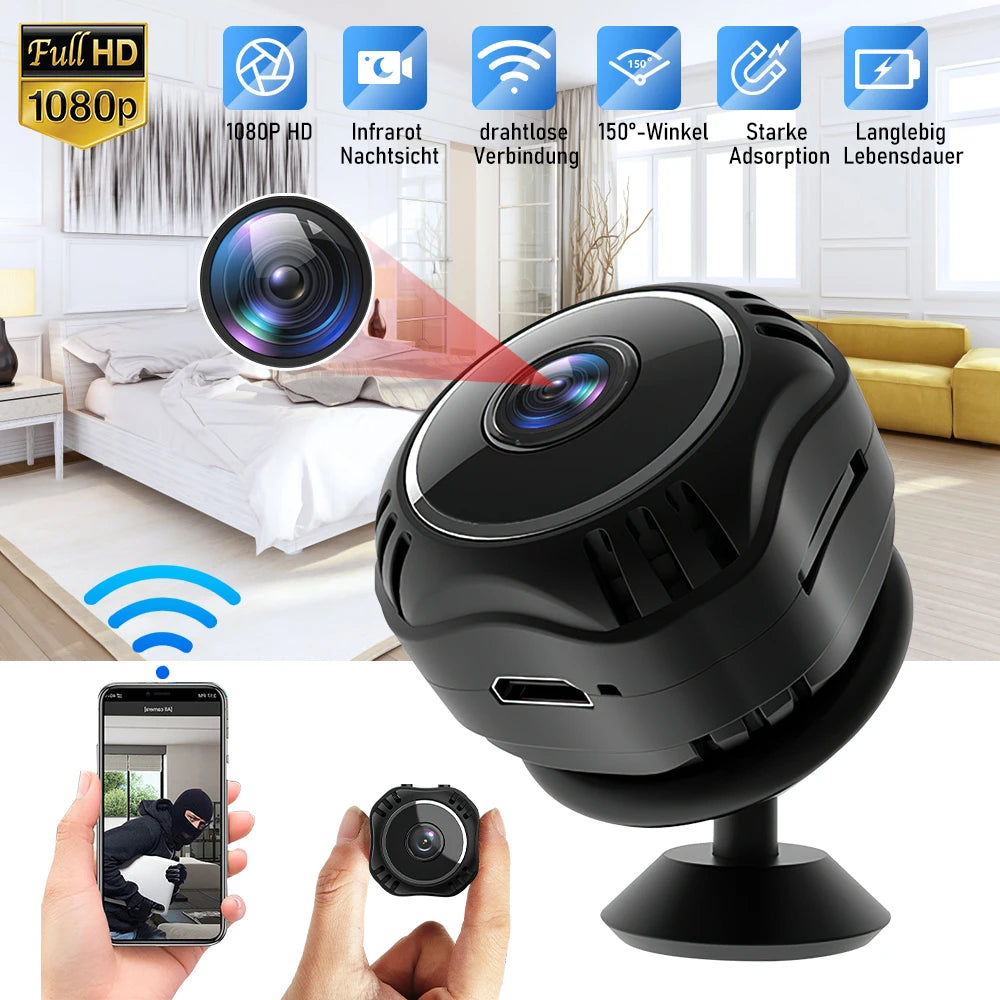 Mini Camera WiFi HD 1080P IP with Night Vision