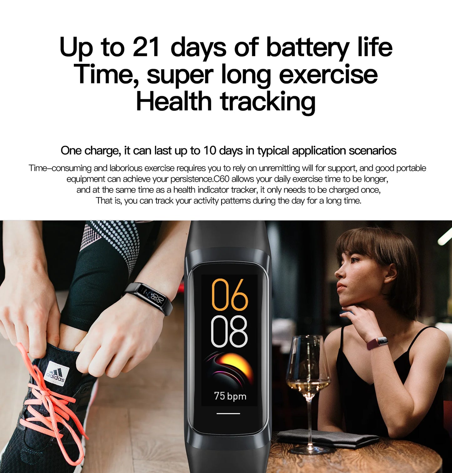 LIGE Amoled Men and Women's Health Tracker Sports Watch