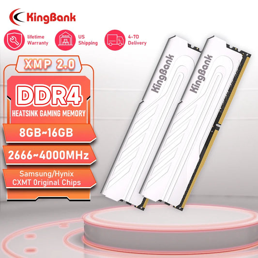  KingBank Computer Gaming Ram DDR4 8G/16G with Heatsink