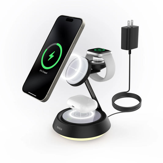 SODI 3 in 1 Wireless Charging Station for Apple Devices