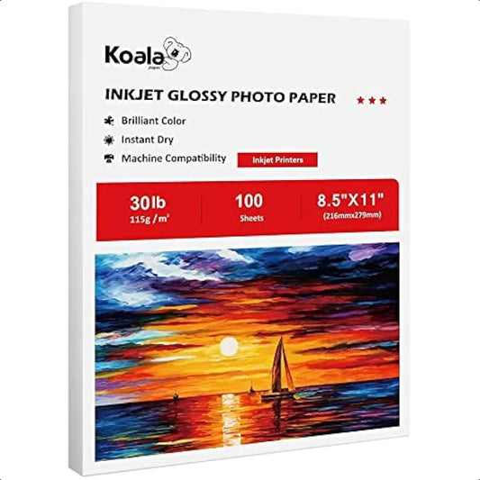 Koala Glossy Thin Inkjet Paper 8.5x11 Inches