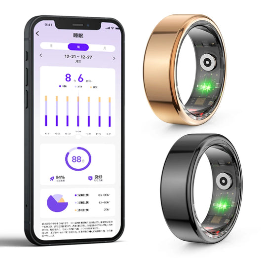 R02 Smart Ring Health Tracker, 5.0 Bluetooth-Compatible