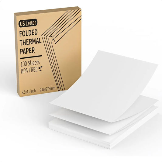 100 Sheets Thermal Printer Paper, 8.5 x 11 Inch